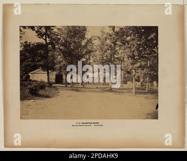 Arlington House, Scheunen und Kasernen, 29. Juni 1864. Nr. 256, Titel von Punkt. Arlington House, The Robert E. Lee Memorial (VA), 1860-1870, Barns, Virginia, Arlington, 1860-1870, Estates, Virginia, Arlington, 1860-1870, Vereinigte Staaten, Geschichte, Bürgerkrieg, 1861-1865, militärische Einrichtungen, Union, Virginia, Arlington. Stockfoto