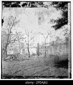 Savannah, Georgia. Ruinen von Häusern. Bürgerkriegsfotos, 1861-1865. Usa, Geschichte, Bürgerkrieg, 1861-1865. Stockfoto