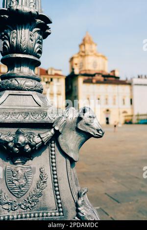 Turin, Piemont, Italien - Toret oder Toro, das Symbol der Stadt Turin. Stockfoto
