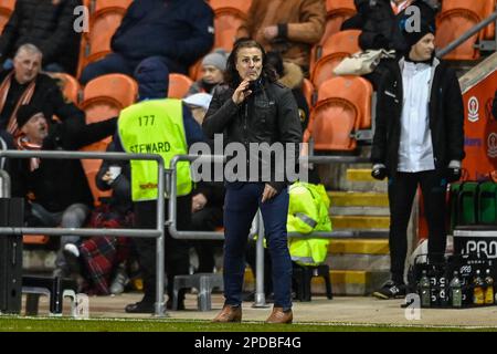 Blackpool, Großbritannien. 14. März 2023. Queens Park Rangers Manager Gareth Ainsworth während des Sky Bet Championship Spiels Blackpool vs Queens Park Rangers in Bloomfield Road, Blackpool, Großbritannien, 14. März 2023 (Foto von Ben Roberts/News Images) in Blackpool, Großbritannien, am 3./14. März 2023. (Foto: Ben Roberts/News Images/Sipa USA) Guthaben: SIPA USA/Alamy Live News Stockfoto