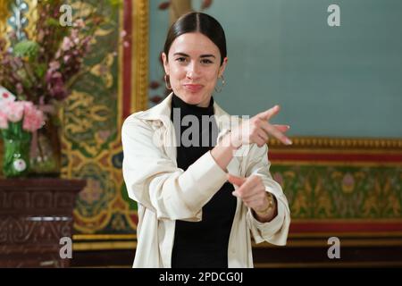 Madrid, Spanien. 14. März 2023. Die Sängerin Blanca Paloma posiert während ihrer Porträtsitzung in Madrid. Kredit: SOPA Images Limited/Alamy Live News Stockfoto