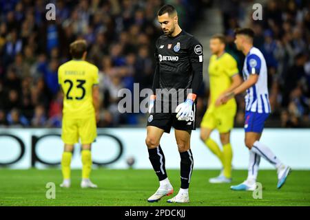 Hafen, Portugal. 14. März 2023. Diogo Costa do Porto, während des Spiels zwischen Porto und Inter Mailand, für die Runde 16 der UEFA Champions League 2022/2023, in Estadio do Dragao, diesen Dienstag 14. 30761 (Daniel Castro/SPP) Kredit: SPP Sport Press Photo. Alamy Live News Stockfoto