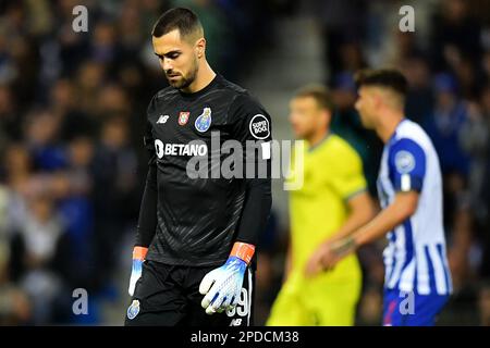 Hafen, Portugal. 14. März 2023. Diogo Costa do Porto, während des Spiels zwischen Porto und Inter Mailand, für die Runde 16 der UEFA Champions League 2022/2023, in Estadio do Dragao, diesen Dienstag 14. 30761 (Daniel Castro/SPP) Kredit: SPP Sport Press Photo. Alamy Live News Stockfoto