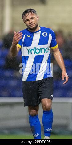 Chester, Cheshire, England. 14. März 2023 Chester’s Kurt Willoughby, während des Chester Football Club V Peterborough Sports Football Club im Deva Stadium, in der National League North (Bild: ©Cody Froggatt/Alamy Live News) Stockfoto