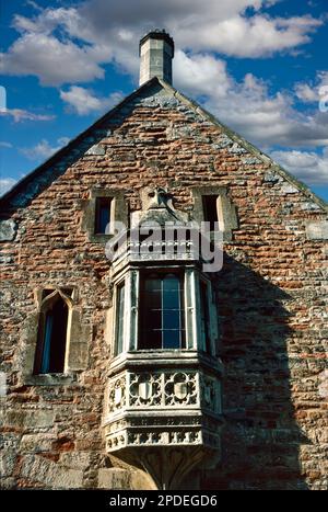 Ein Haus in Vicars' Close, Wells, England Stockfoto