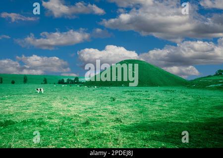 Silbury Hill, Stockfoto