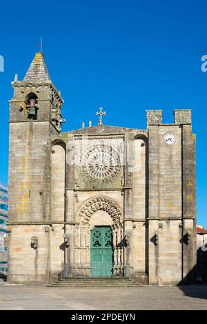 Kirche San Martin de Noya. Igrexa de San Martino de Noia. Noia, Galicien. Spanien Stockfoto