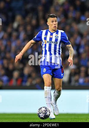 Hafen, Portugal. 14. März 2023. Mateus Uribe do Porto, während des Spiels zwischen Porto und Inter Mailand, für die Runde 16 der UEFA Champions League 2022/2023, in Estadio do Dragao, diesen Dienstag 14. 30761 (Daniel Castro/SPP) Kredit: SPP Sport Press Photo. Alamy Live News Stockfoto