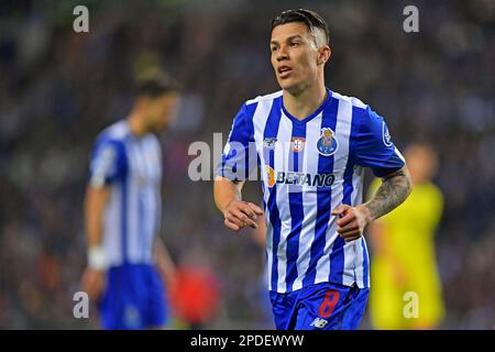 Hafen, Portugal. 14. März 2023. Mateus Uribe do Porto, während des Spiels zwischen Porto und Inter Mailand, für die Runde 16 der UEFA Champions League 2022/2023, in Estadio do Dragao, diesen Dienstag 14. 30761 (Daniel Castro/SPP) Kredit: SPP Sport Press Photo. Alamy Live News Stockfoto