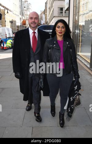 Jeanine Nerissa Sothcott und Jonathan Sothcott Mayfair Times Mittagessen Stockfoto