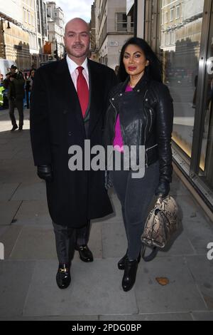 Jeanine Nerissa Sothcott und Jonathan Sothcott Mayfair Times Mittagessen Stockfoto