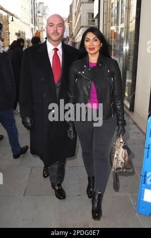 Jeanine Nerissa Sothcott und Jonathan Sothcott Mayfair Times Mittagessen Stockfoto