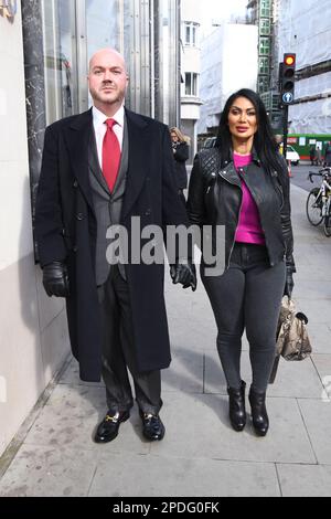 Jeanine Nerissa Sothcott und Jonathan Sothcott Mayfair Times Mittagessen Stockfoto