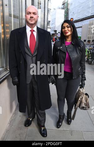 Jeanine Nerissa Sothcott und Jonathan Sothcott Mayfair Times Mittagessen Stockfoto