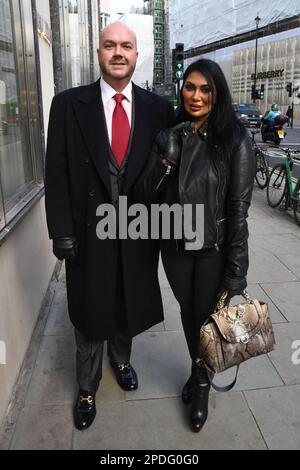 Jeanine Nerissa Sothcott und Jonathan Sothcott Mayfair Times Mittagessen Stockfoto