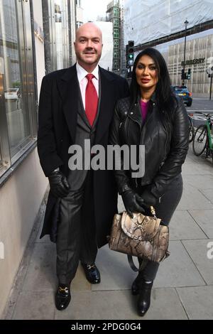 Jeanine Nerissa Sothcott und Jonathan Sothcott Mayfair Times Mittagessen Stockfoto