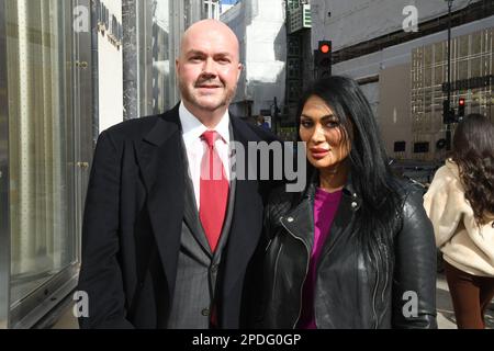 Jeanine Nerissa Sothcott und Jonathan Sothcott Mayfair Times Mittagessen Stockfoto