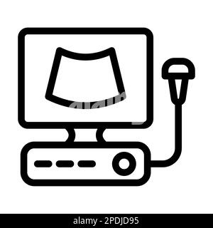 Symbol Für Dicke Ultraschallvektorlinien Für Den Persönlichen Und Gewerblichen Gebrauch. Stockfoto