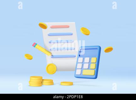 3D Symbol Rechner Stock Vektor