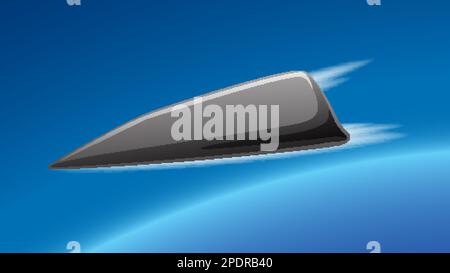 Hypersonic Glide Missile in Blue Sky Illustration Stock Vektor