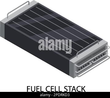 Abbildung des Brennstoffzellen-Stapelvektors Stock Vektor
