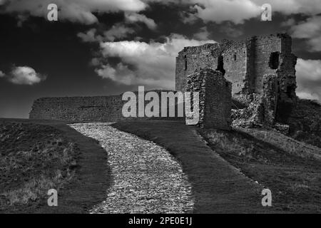 Duffus Castle Stockfoto