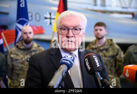 15. März 2023, Estland, Ämari: Bundespräsident Frank-Walter Steinmeier. Foto: Bernd von Jutrczenka/dpa Stockfoto