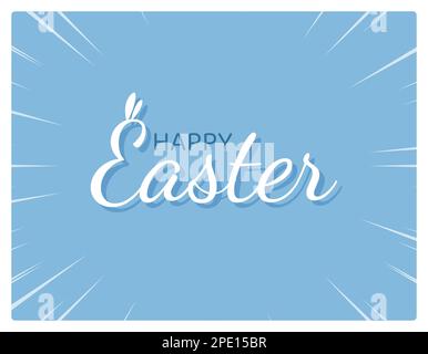 Frohes Osterbanner. Trendiges Osterdesign mit Typografie. Stock Vektor