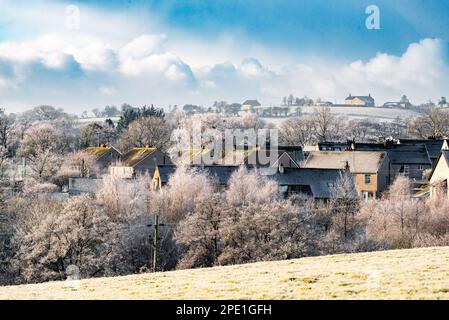 A Frosty Morning, Chipping, Preston, Lancashire, UK Stockfoto