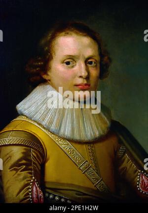 Porträt eines jungen Mannes 1630 David Bailly (1584–1657) war ein niederländischer Maler aus dem Goldenen Zeitalter. Fine Arts Museum, Leiden, Lakenhal, Niederlande, Holland, Niederländisch. Stockfoto