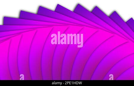Abstrakter Hintergrund mit violetten gekrümmten Linien. 3D Abbildung. Stockfoto