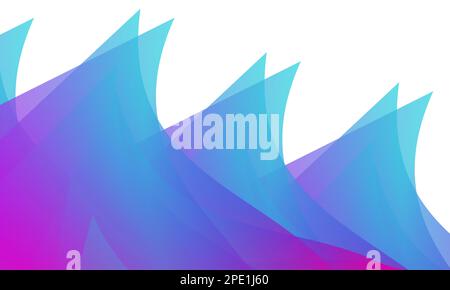 Abstrakter Hintergrund mit blauen und pinkfarbenen Wellen. Stockfoto