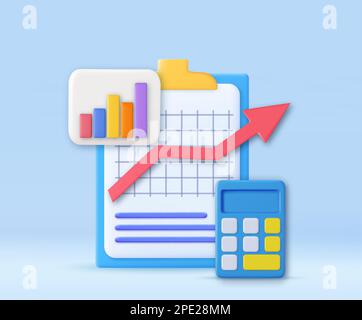 3D Unternehmensfinanzmanagement Stock Vektor