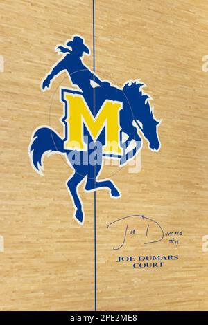 McNeese State University ernennt das Gericht nach Cowboy Great und NBA Hall of Fame Mitglied Joe Dumars, Donnerstag, 5. Januar 2023, in Lake Charles, Louisiana Stockfoto