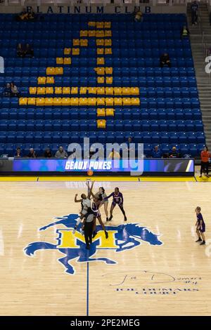 McNeese State University ernennt das Gericht nach Cowboy Great und NBA Hall of Fame Mitglied Joe Dumars, Donnerstag, 5. Januar 2023, in Lake Charles, Louisiana Stockfoto