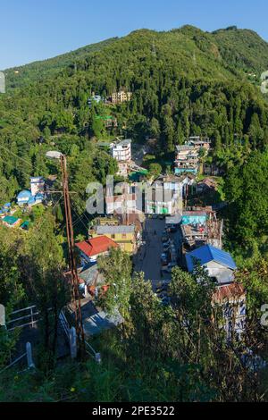 Kaluk, Sikkim, Indien - 18. Oktober 2016 : ruhiger Blick auf Kaluk, einen Touristenort am Fuße des Ost-Himalaya, West-Sikkim. Berühmter Ort. Stockfoto