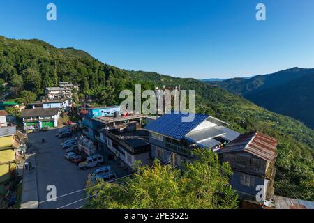 Kaluk, Sikkim, Indien - 18. Oktober 2016 : ruhiger Blick auf Kaluk, einen Touristenort am Fuße des Ost-Himalaya, West-Sikkim. Berühmter Ort. Stockfoto