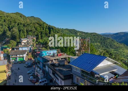 Kaluk, Sikkim, Indien - 18. Oktober 2016 : ruhiger Blick auf Kaluk, einen Touristenort am Fuße des Ost-Himalaya, West-Sikkim. Berühmter Ort. Stockfoto