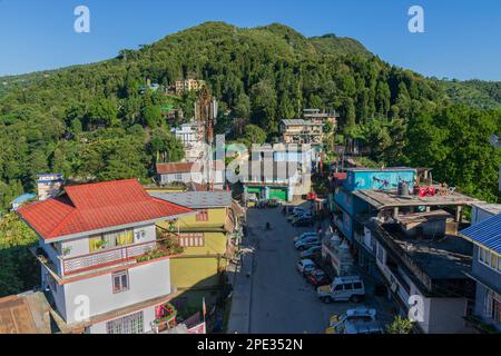 Kaluk, Sikkim, Indien - 18. Oktober 2016 : ruhiger Blick auf Kaluk, einen Touristenort am Fuße des Ost-Himalaya, West-Sikkim. Berühmter Ort. Stockfoto