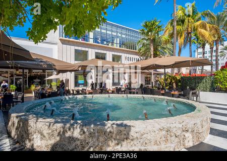 Der Lincoln Road Boulevard in Miami Beach Stockfoto