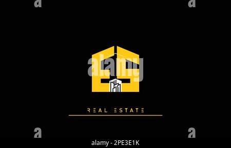 Immobilienbriefe Initialen Monogramm Logo es , SE Stock Vektor