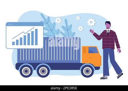 Logistikdienstkonzept Stock Vektor