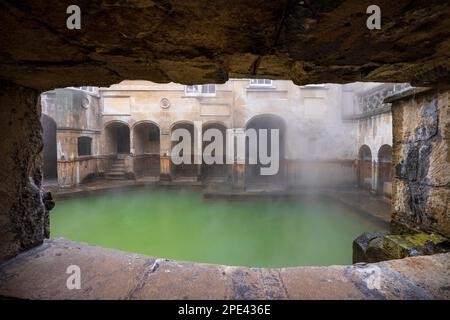 The King's Bath in the Roman Baths, Bath, Somerset Stockfoto