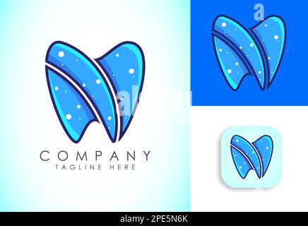 Logovorlage für Zahnklinik, Logodesign-Vektor für Dentalgradient Stock Vektor