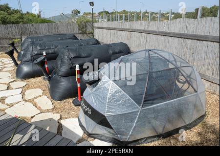 ISRAEL, Bet Yanay, Startup-Unternehmen HomeBiogas LTD, Herstellung und Vertrieb von kleinen Heimbiogas-Kits für ländliche Gebiete, Aufbereitung von Lebensmittelabfällen zur Erzeugung von Biogas Stockfoto