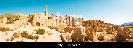 Ruinen des verlassenen Lehmziegeln Stadt Kharanaq in der Nähe der antiken Stadt Yazd im Iran. Stockfoto