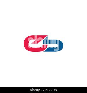 Einfacher geometrischer Logovektor mit eb-Pfeil Stock Vektor