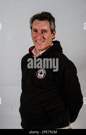 Mark Lemon Teammanager von Belle Vue Aces während des Belle Vue Aces Media Day im National Speedway Stadium, Manchester, am Mittwoch, den 15. März 2023. (Foto: Ian Charles | MI News) Stockfoto