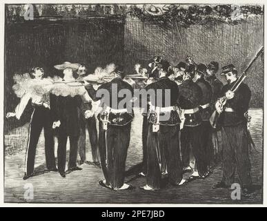 Die Hinrichtung des Kaisers Maximilian (L'exécution de Maximilien) 1868 durch Edouard Manet Stockfoto