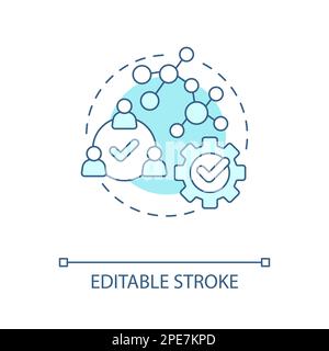 Dezentralisierung türkisfarbenes Konzeptsymbol Stock Vektor
